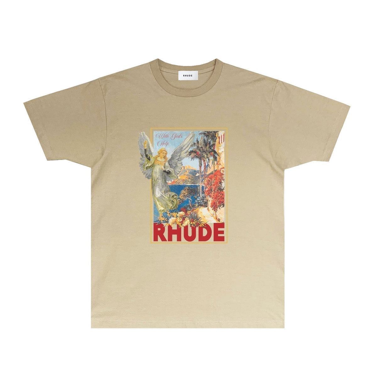 Rhude T-shirts Printed Trendy Pure Cotton
