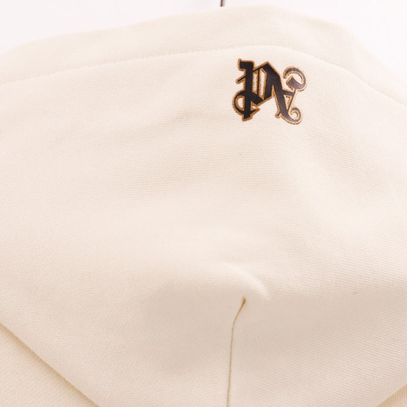 Palm Angels Hoodie Smoke Letter Flame Print Hooded Sweater