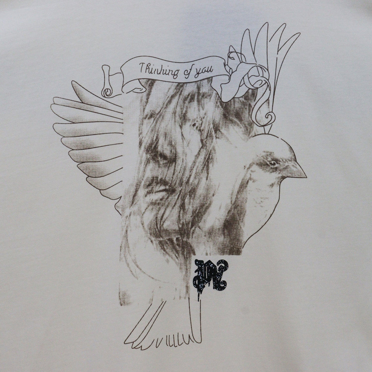 Palm Angels T-shirt Pigeon Flow Lacquer Letter Foam Short Sleeve T-shirt